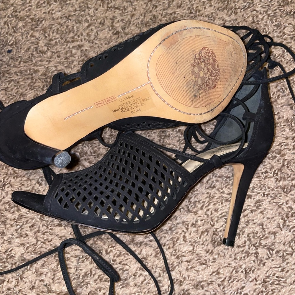 Vince Camuto Ankle Wrap Heels Size 8.5